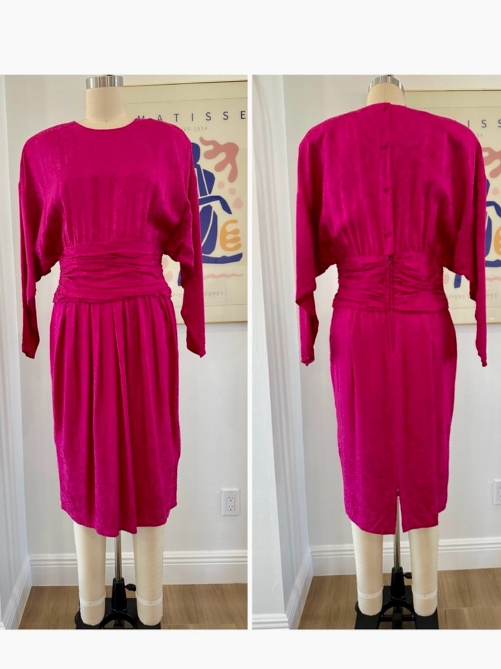 Vintage 80’s/90’s Maggy London Pink Silk Dress